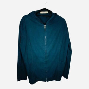 Fresh Produce Women's Long Sleeve Full Zip Jacket Blue Hoodie Size X-Large VGUC